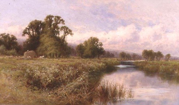 Meadow Landscape near Marlow-on-Thames (olaj, vászon) alkotó: Henry Parker