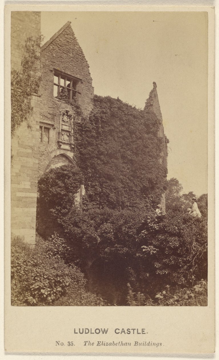 Ludlow kastély. Az Erzsébet-kori épületek. alkotó: Henry Peach Robinson