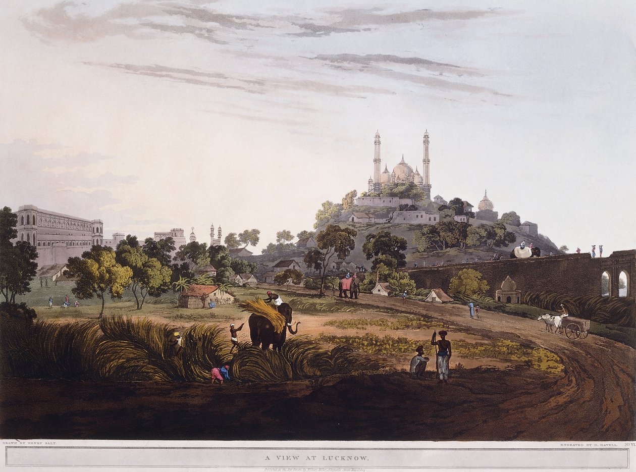 Kilátás Lucknowban, 1824 alkotó: Henry Salt