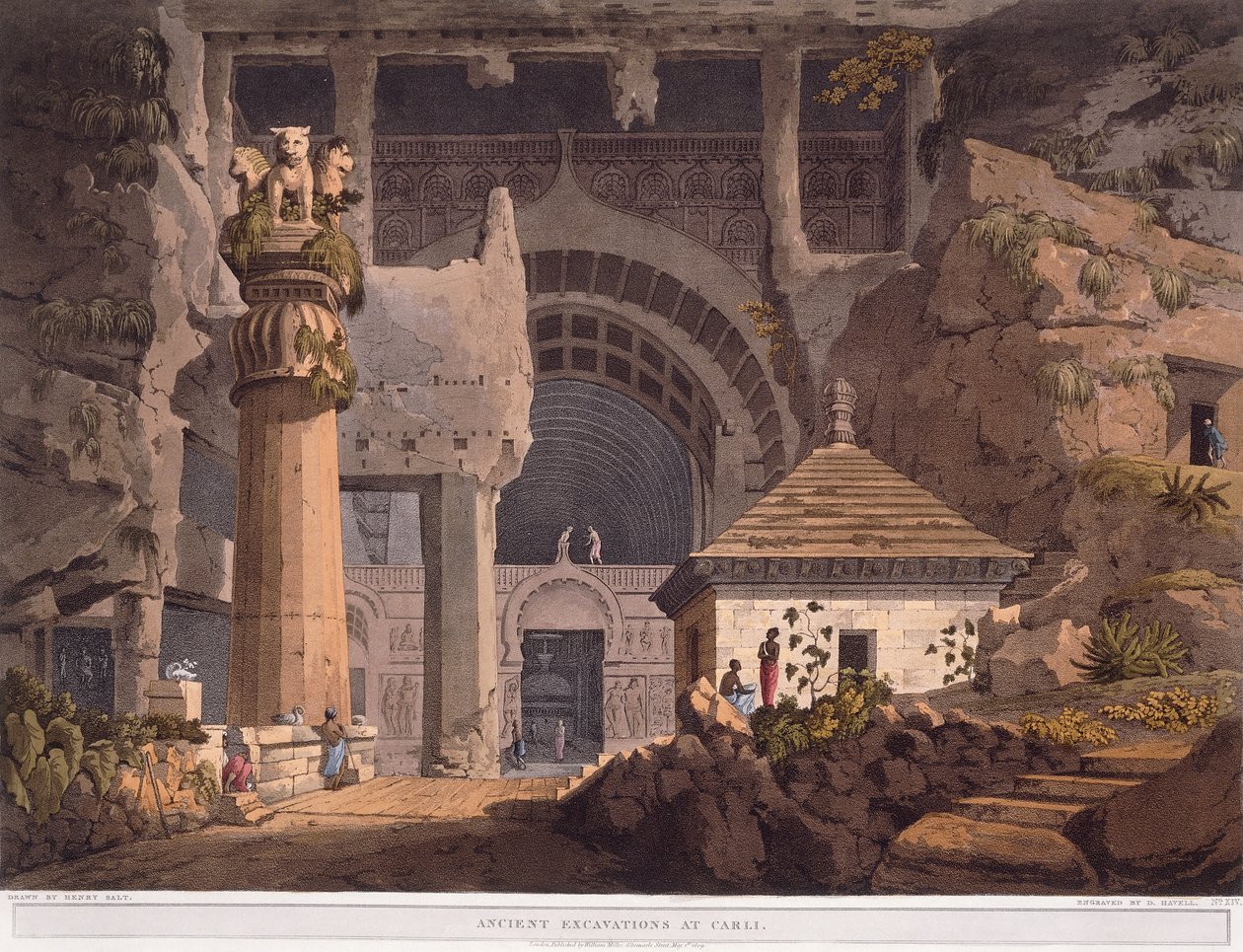 Ősi ásatások Carliban, 1824 alkotó: Henry Salt