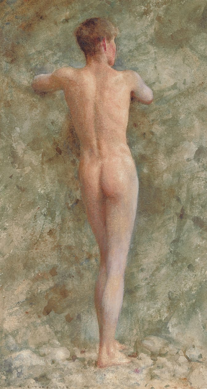 Egy álló férfi akt, 1914 alkotó: Henry Scott Tuke