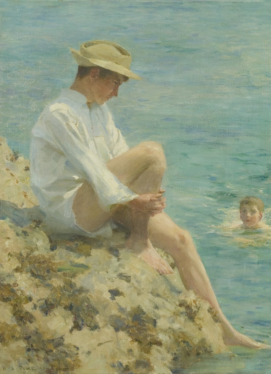 Fiúk fürdőzése alkotó: Henry Scott Tuke