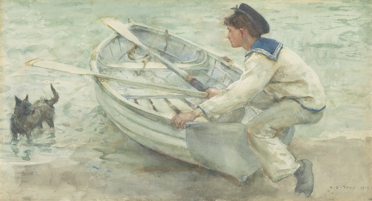 Indításra készül, 1903 alkotó: Henry Scott Tuke