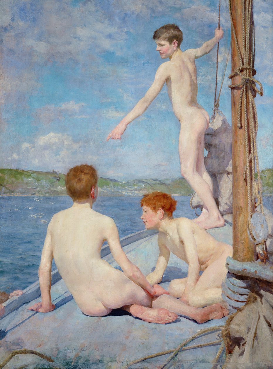 A fürdőzők alkotó: Henry Scott Tuke