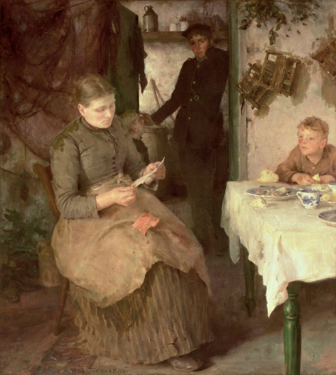 Az üzenet, 1890 alkotó: Henry Scott Tuke