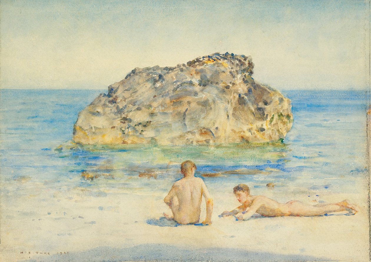 Napozók, 1921 alkotó: Henry Scott Tuke