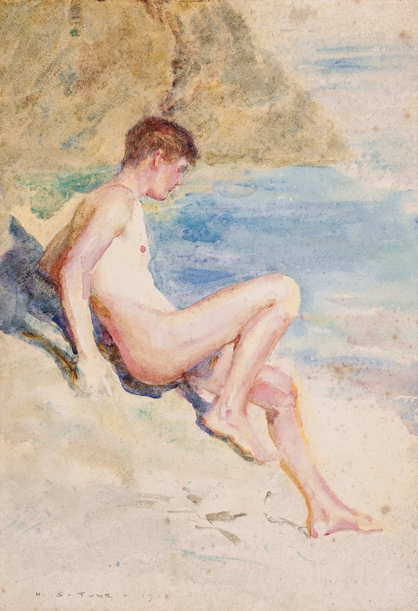 A fürdőző, 1910 alkotó: Henry Scott Tuke