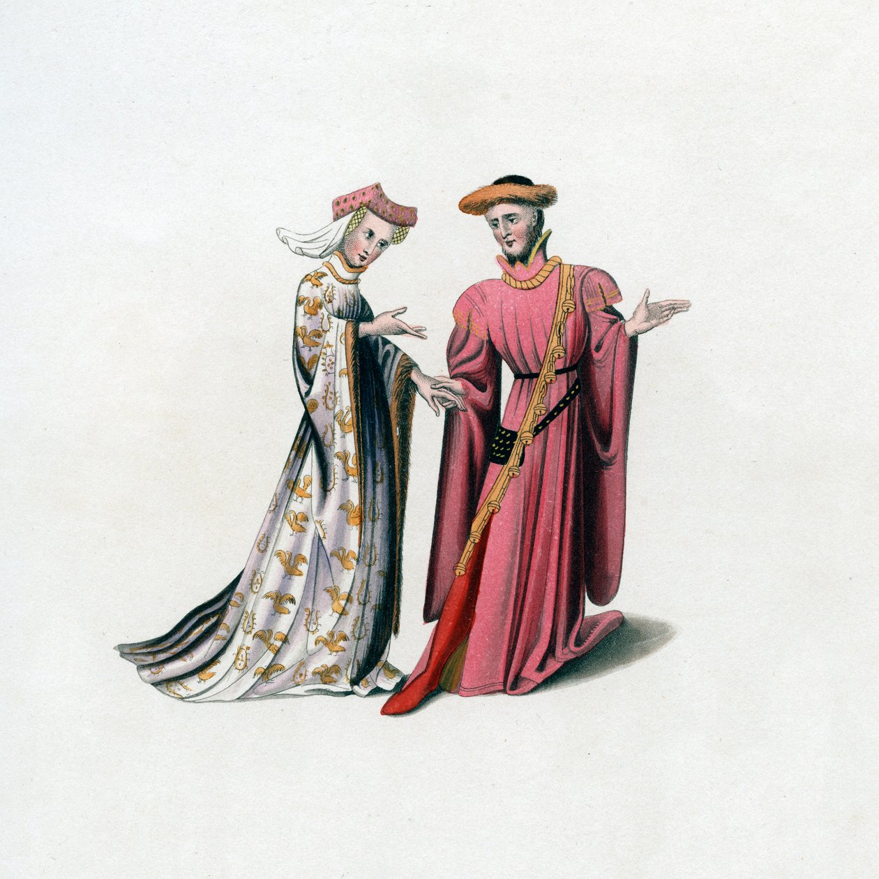 Udvari ruha, 14. század, 1843. alkotó: Henry Shaw
