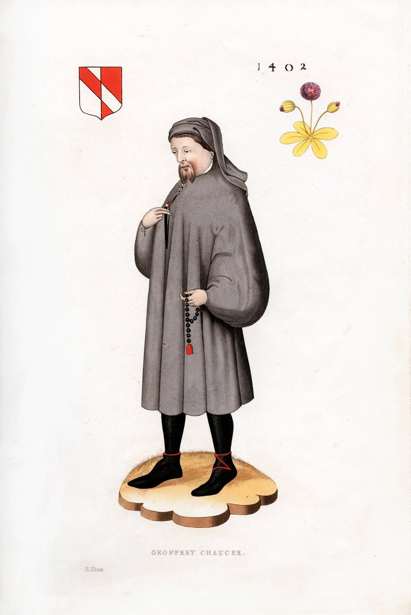 Geoffrey Chaucer, 1402, 1843. alkotó: Henry Shaw