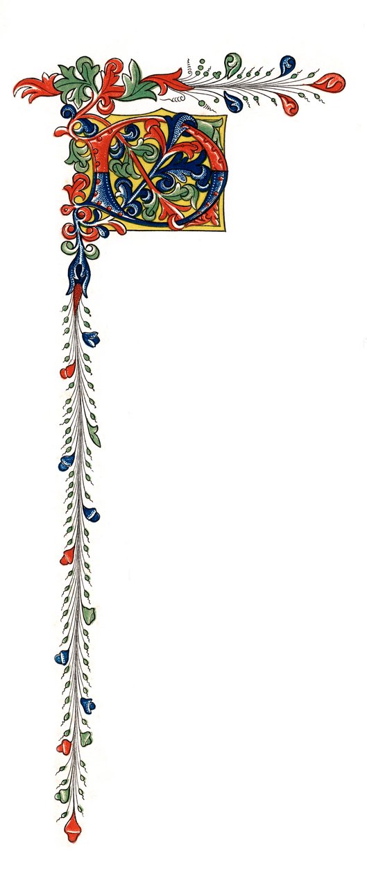 Kezdő D betű, c1445, 1843. alkotó: Henry Shaw