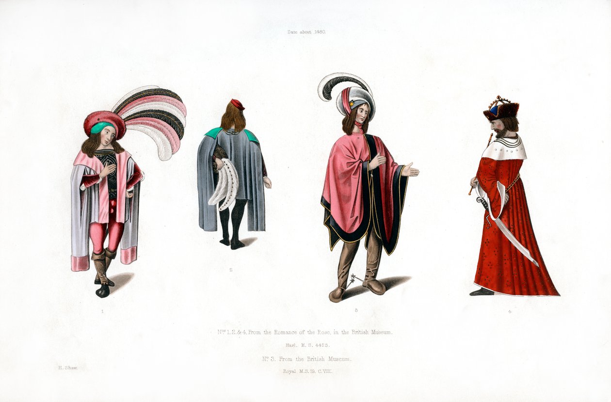 Férfi ruha, c1480, 1843. alkotó: Henry Shaw
