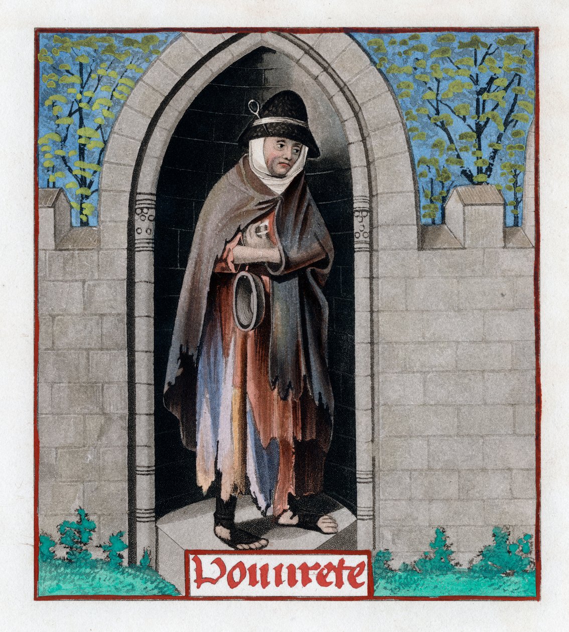 Szegénység, c1480, 1843. alkotó: Henry Shaw