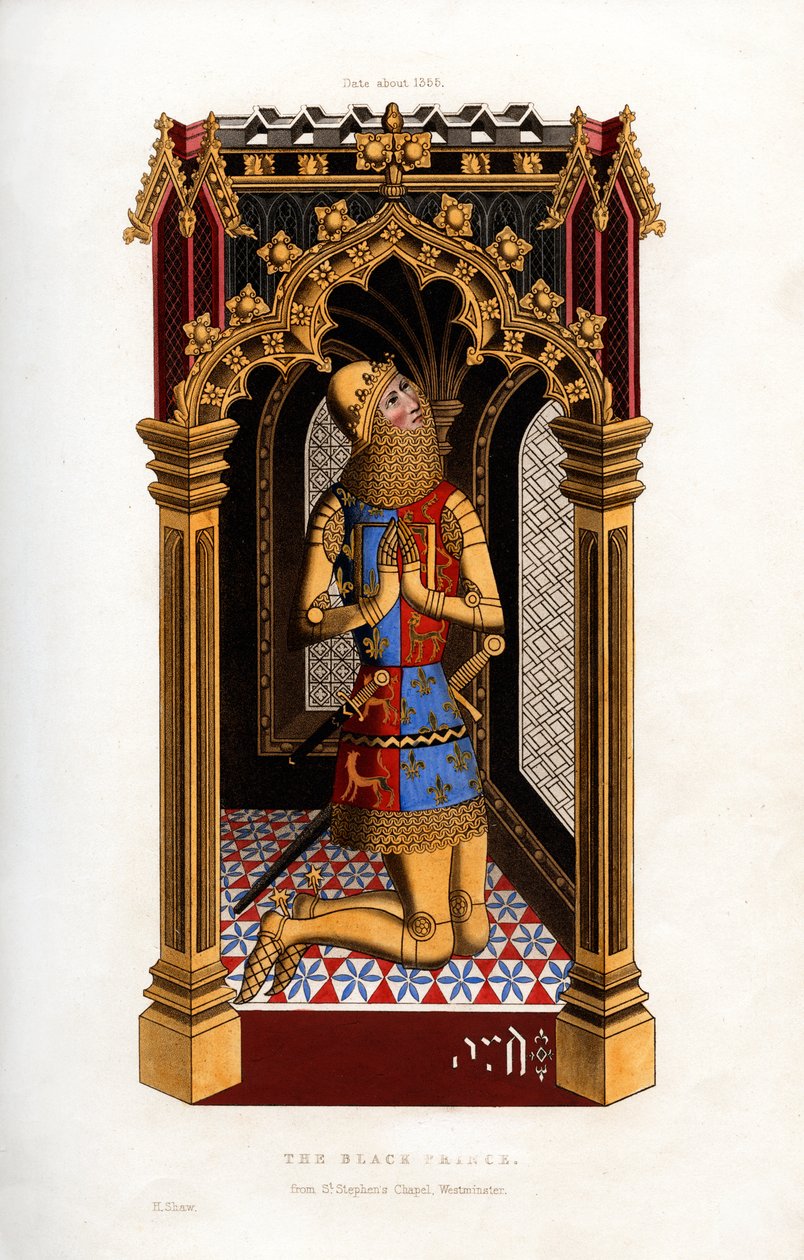 A fekete herceg, 1355, 1843. alkotó: Henry Shaw
