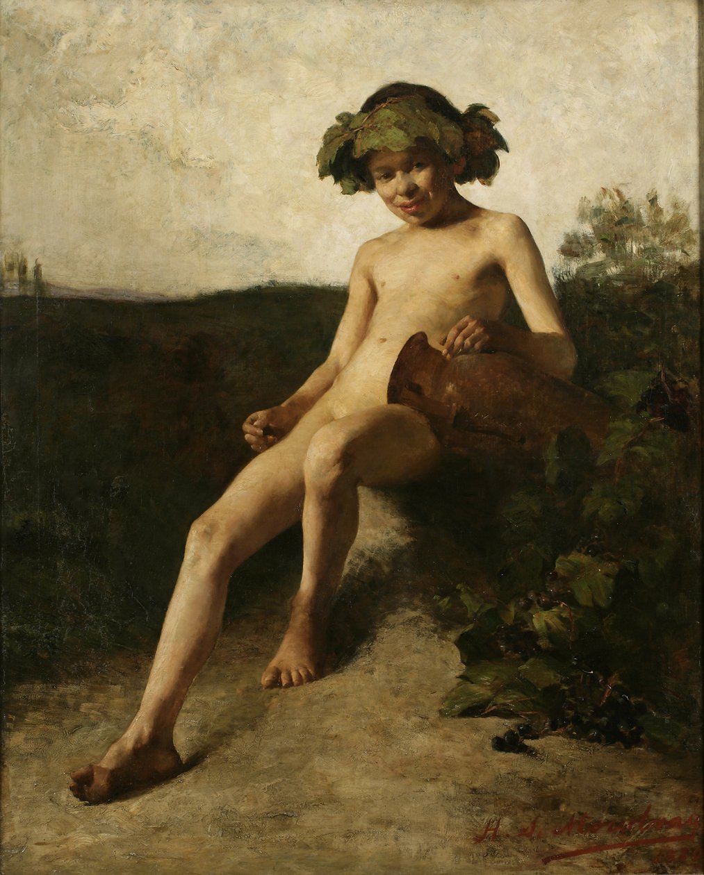 LInfant Bacchus, 1880 alkotó: Henry Siddons Mowbray