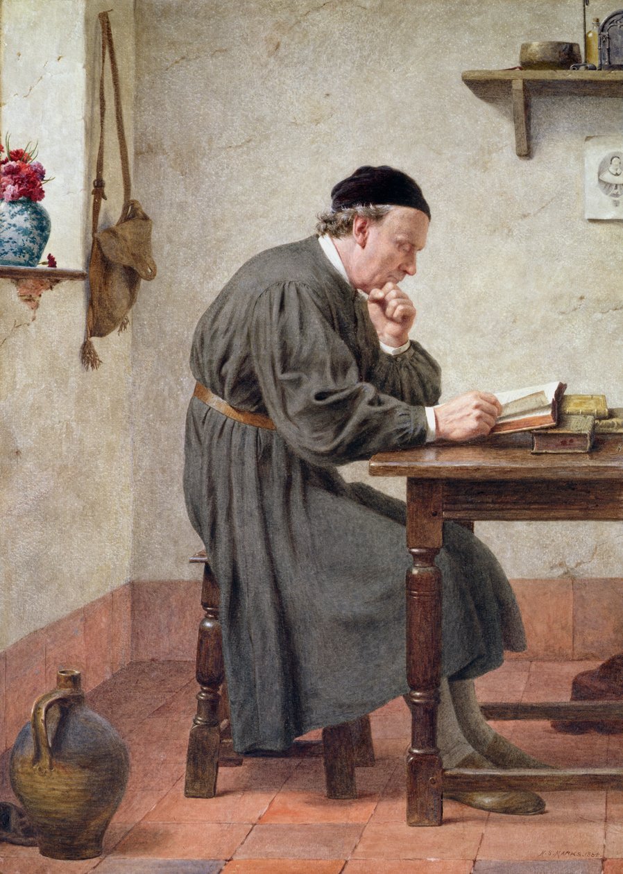 Kedvenc írója, 1884 (wc) alkotó: Henry Stacey Marks