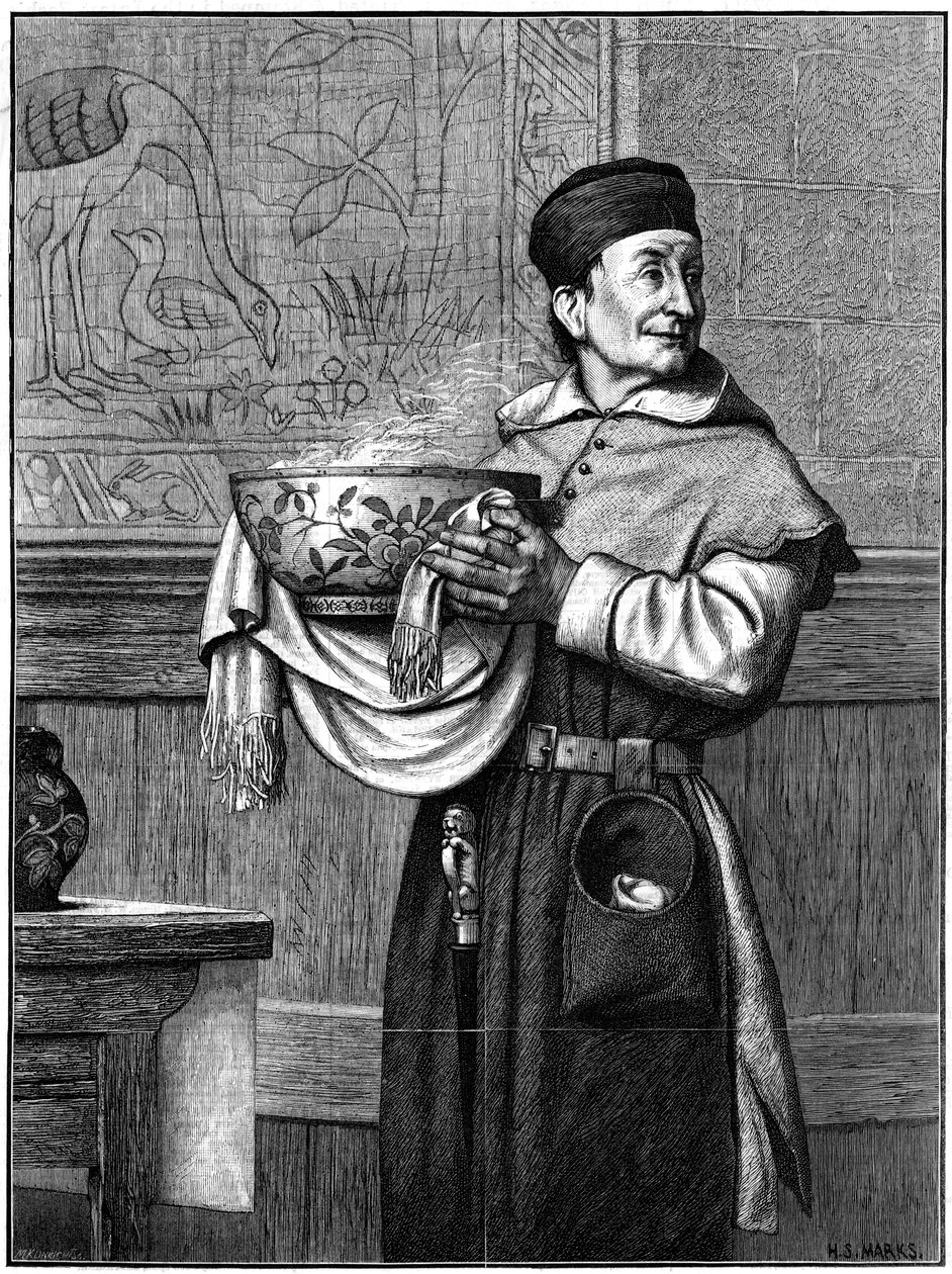 Behozva a wassail tálat, 1874. alkotó: Henry Stacey Marks