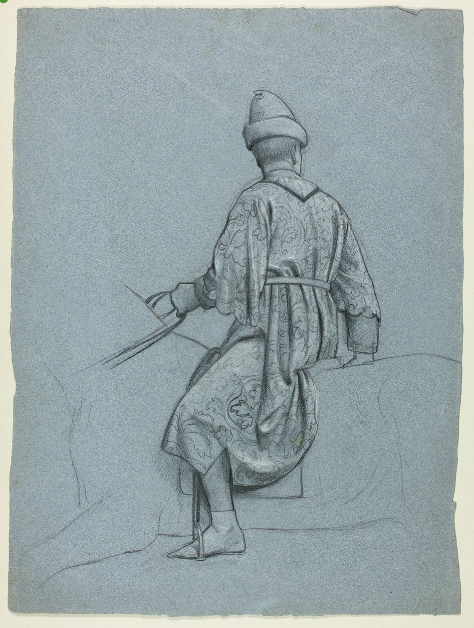 Férfi lóháton alkotó: Henry Stacy Marks