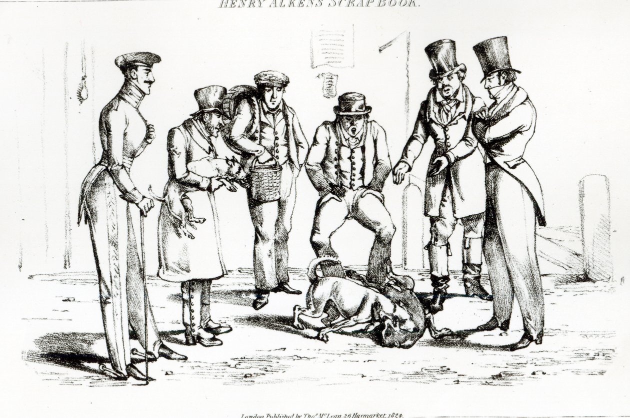 Kutyaviadal, 1824 alkotó: Henry Thomas Alken