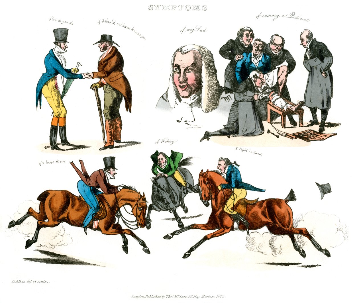 A szórakozás tünetei, 1822. alkotó: Henry Thomas Alken