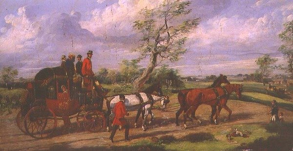 A Dover Mail (olaj a panelen) alkotó: Henry Thomas Alken
