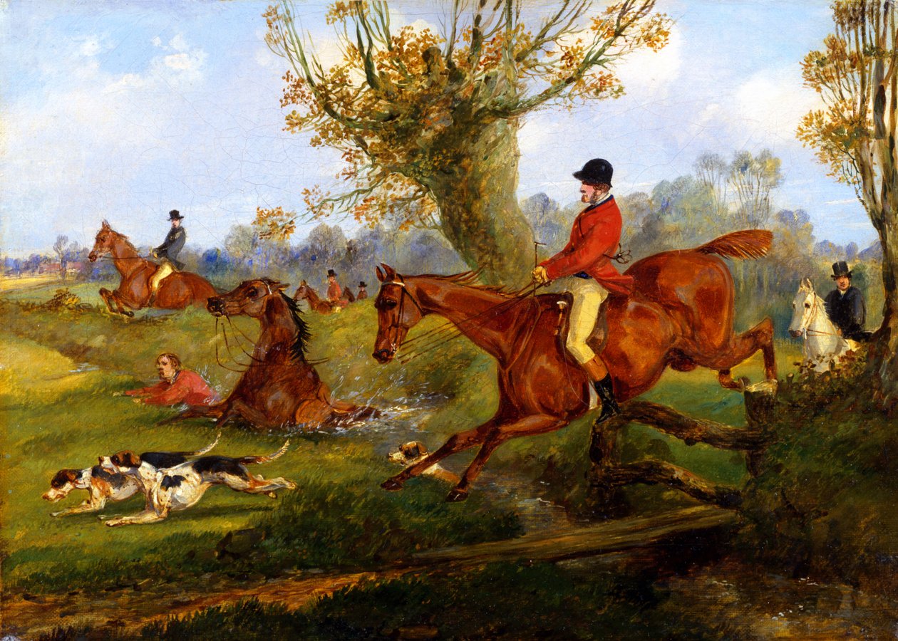 Vízugrás, 1840 körül alkotó: Henry Thomas Alken