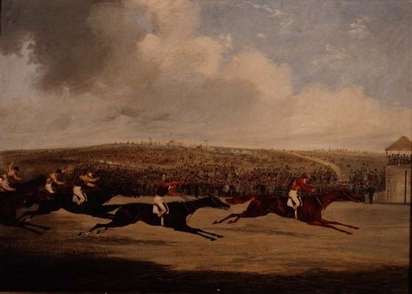A Derby megnyerése alkotó: Henry Thomas Alken