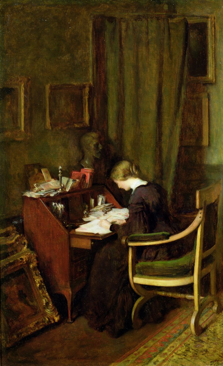 Az íróasztalánál alkotó: Henry Thomas Schafer