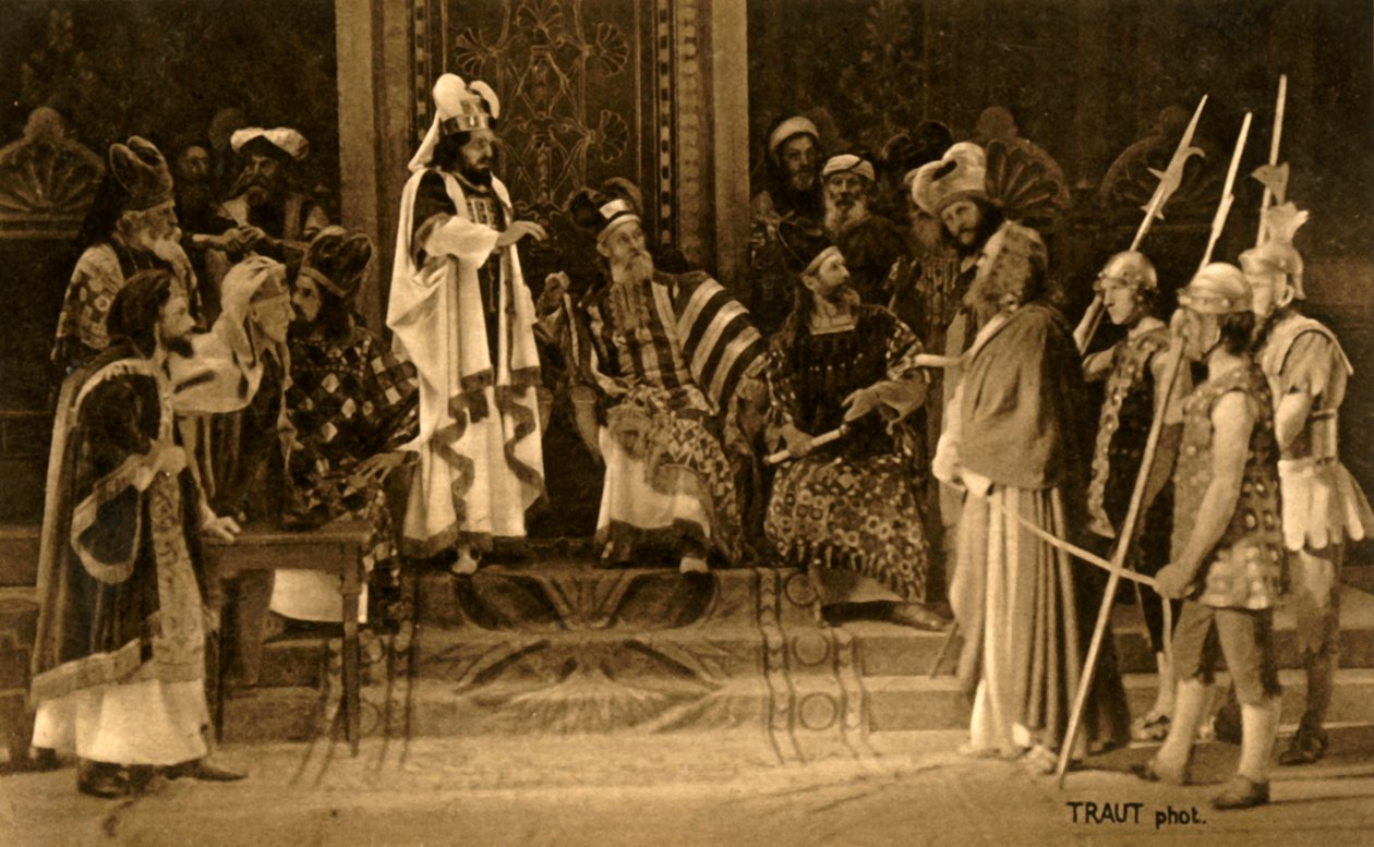 Jézus a Szanhedrin előtt, 1922. alkotó: Henry Traut