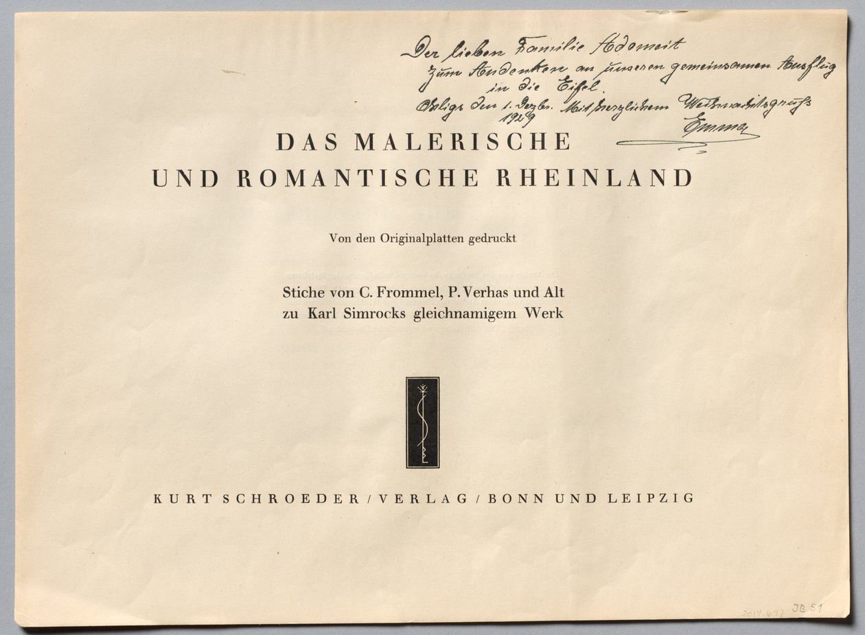 A festői és romantikus Rajna-vidék, 1928. alkotó: Henry Winkles