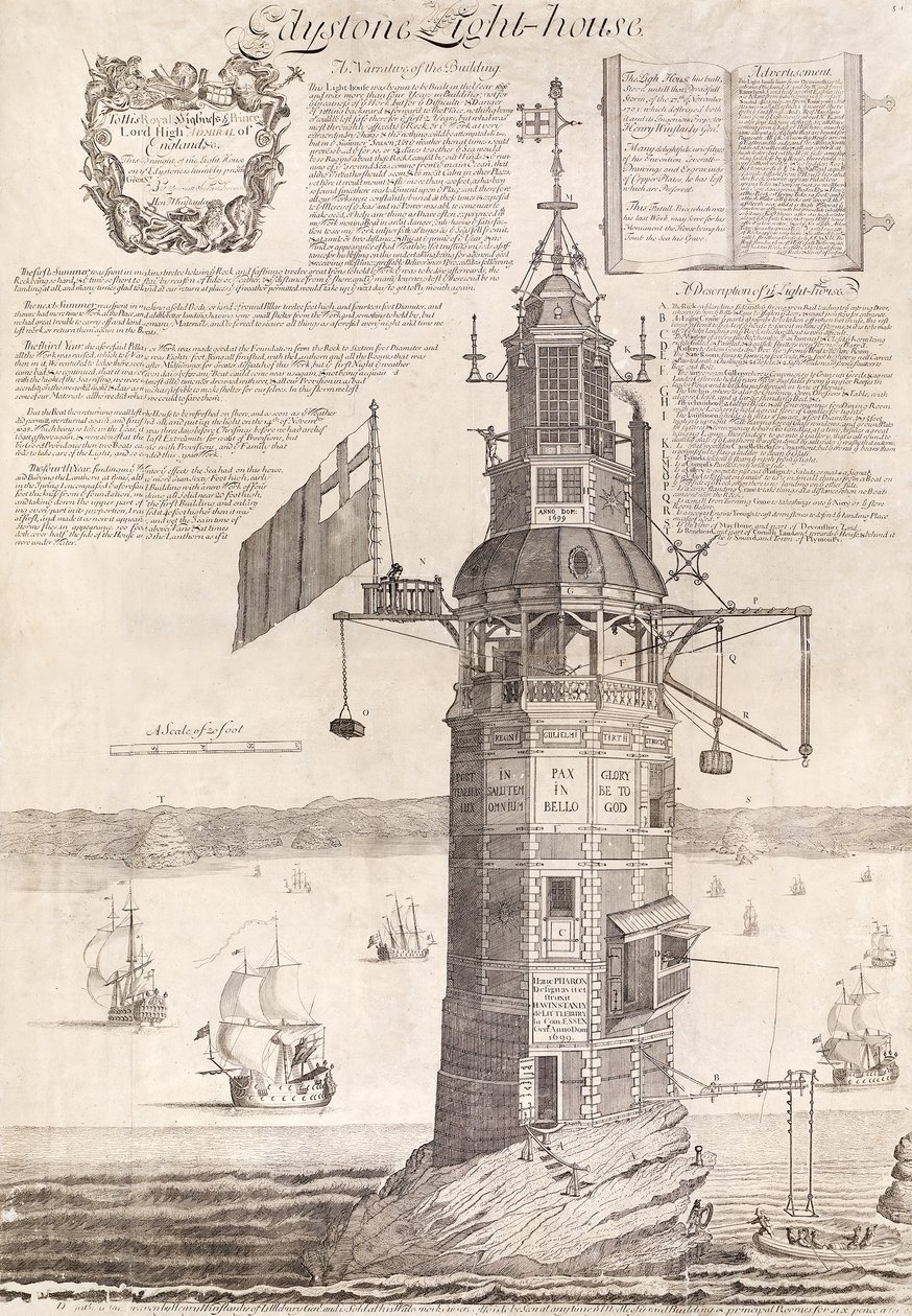 Eddystone világítótorony, pub. C1762 alkotó: Henry Winstanley