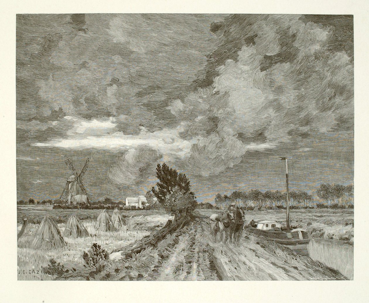 Közeledő vihar (Canal St. Omer) alkotó: Henry Wolf