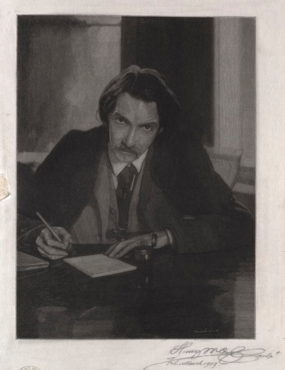 Robert Louis Stevenson, 1909. alkotó: Henry Wolf