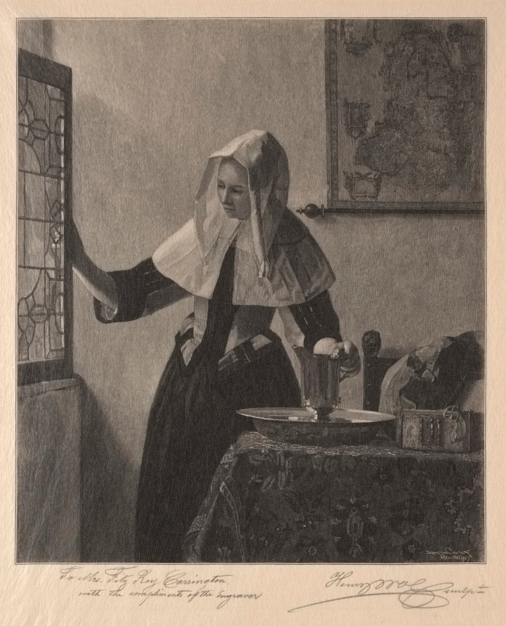 Fiatal nő az ablakban, 1907. alkotó: Henry Wolf