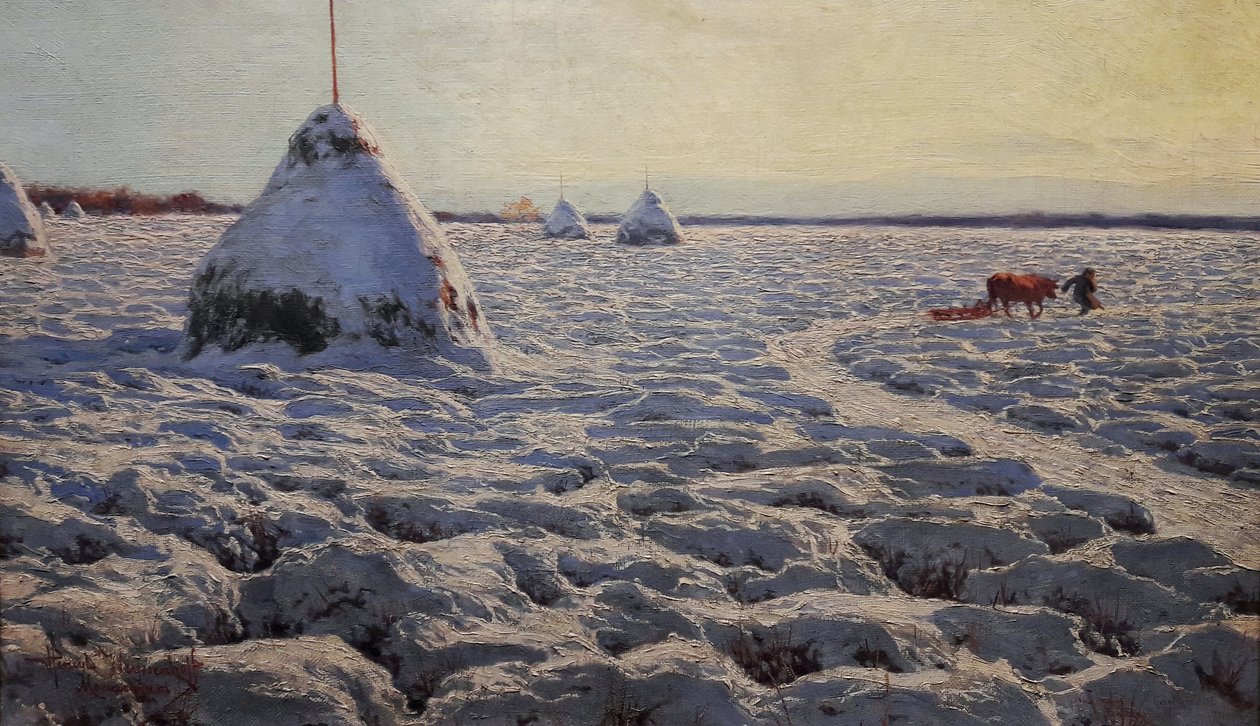 Litván mocsarak hó alatt. alkotó: Henryk Weyssenhoff