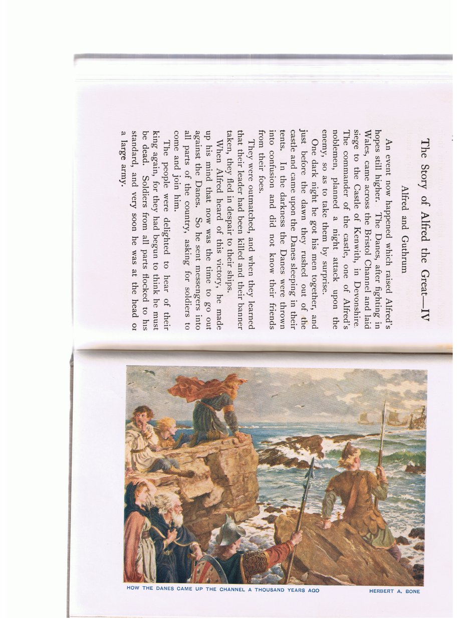 A dánok feljönnek a La Manche csatornán alkotó: Herbert Alfred Bone