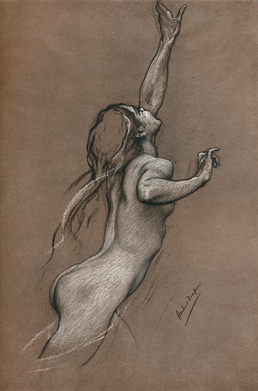 Repülőhal-tanulmány, c1910 alkotó: Herbert James Draper