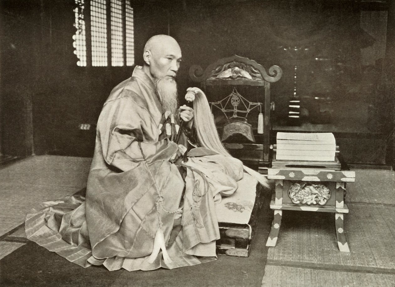 Egy buddhista apát, 1910. alkotó: Herbert Ponting