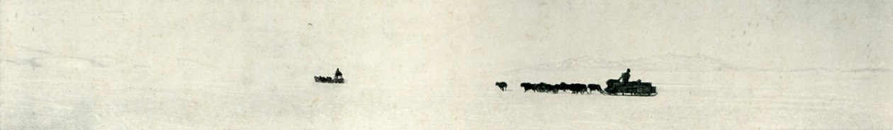 Kutyák vágtatva a sorompó felé, c1911, 1913 alkotó: Herbert Ponting