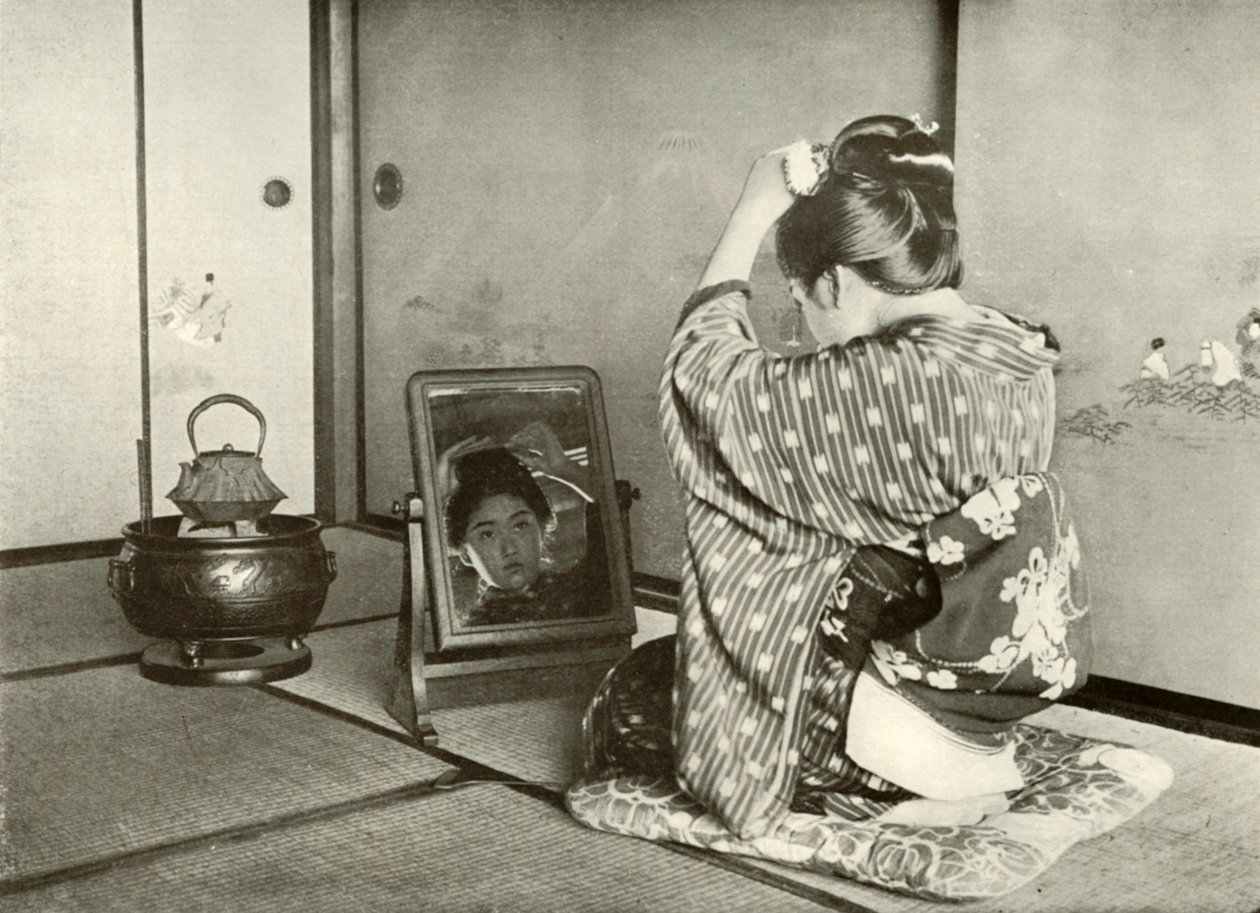 Prinking Up for the Day, 1910. alkotó: Herbert Ponting