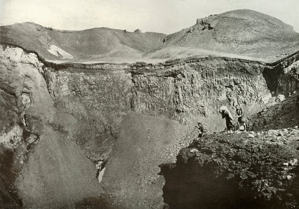 Fuji-San szent krátere, 1910. alkotó: Herbert Ponting