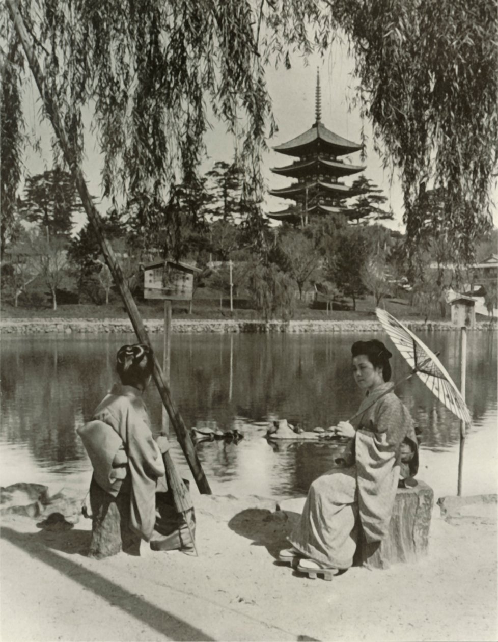 A Nara Pagoda, 1910. alkotó: Herbert Ponting