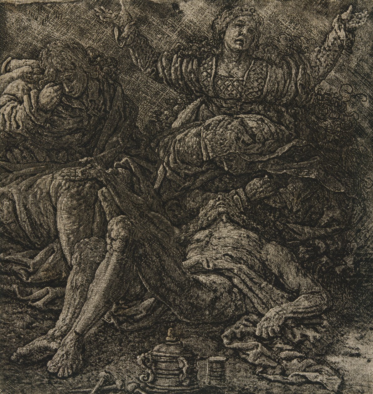 The Lamentation, 1607 körül alkotó: Hercules Seghers