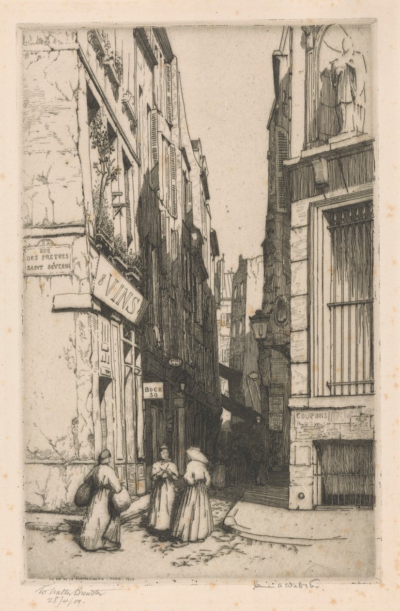 Rue de la Parcheminerie, Párizs alkotó: Herman Armour Webster