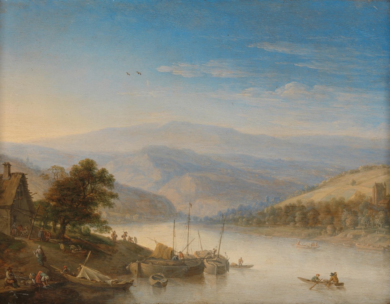 Kilátás a Rajna folyóra Andernach közelében alkotó: Herman Saftleven