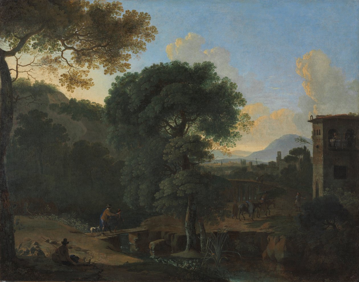 Táj utazókkal, 1630-as évek. alkotó: Herman van Swanevelt