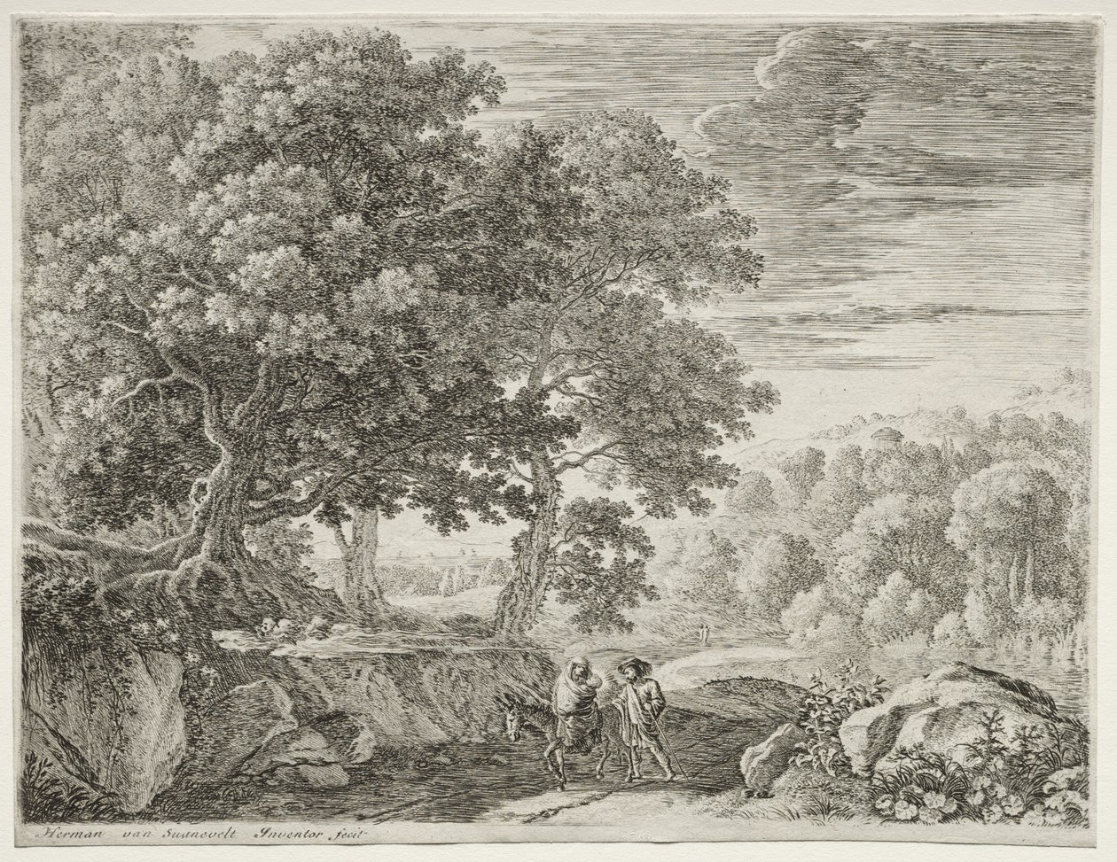 Repülés Egyiptomba. alkotó: Herman van Swanevelt