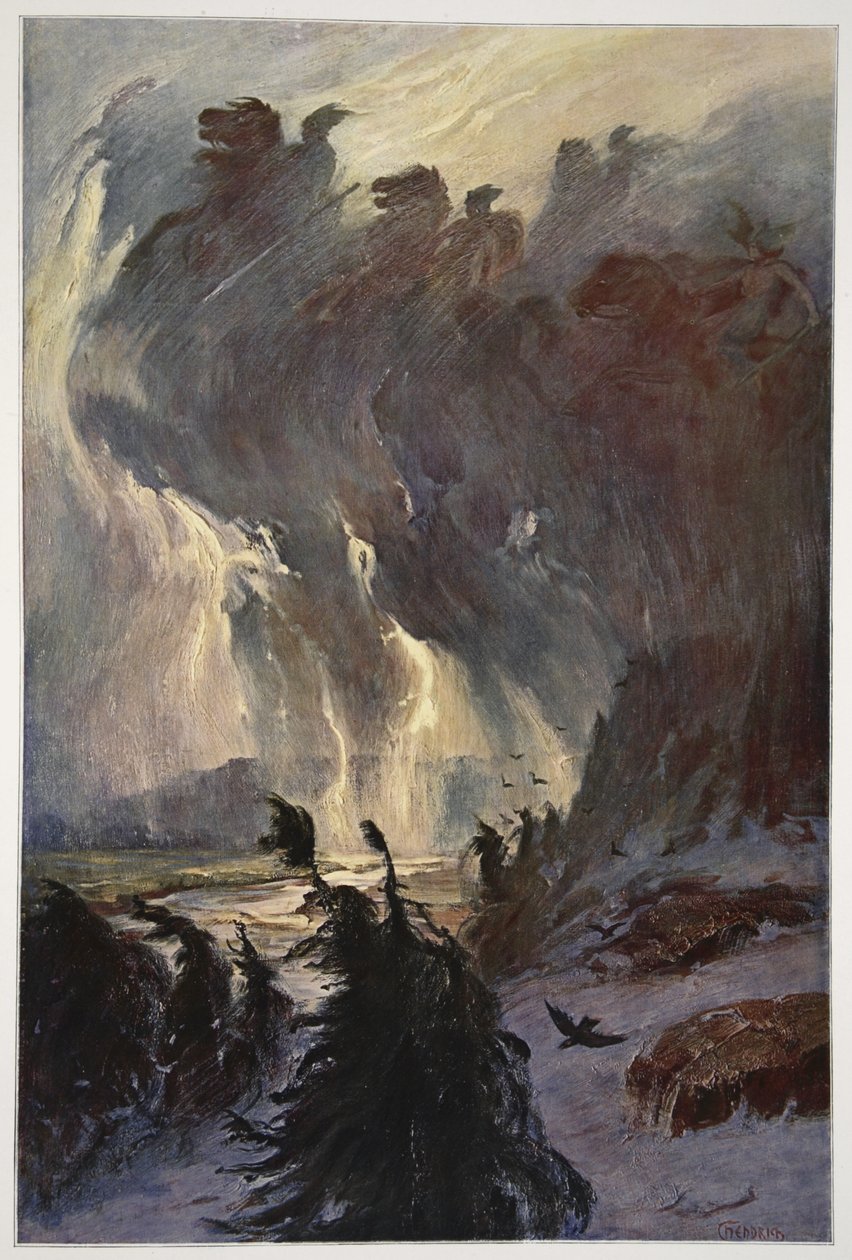 A valkűrök lovaglása, 1906 alkotó: Hermann Hendrich