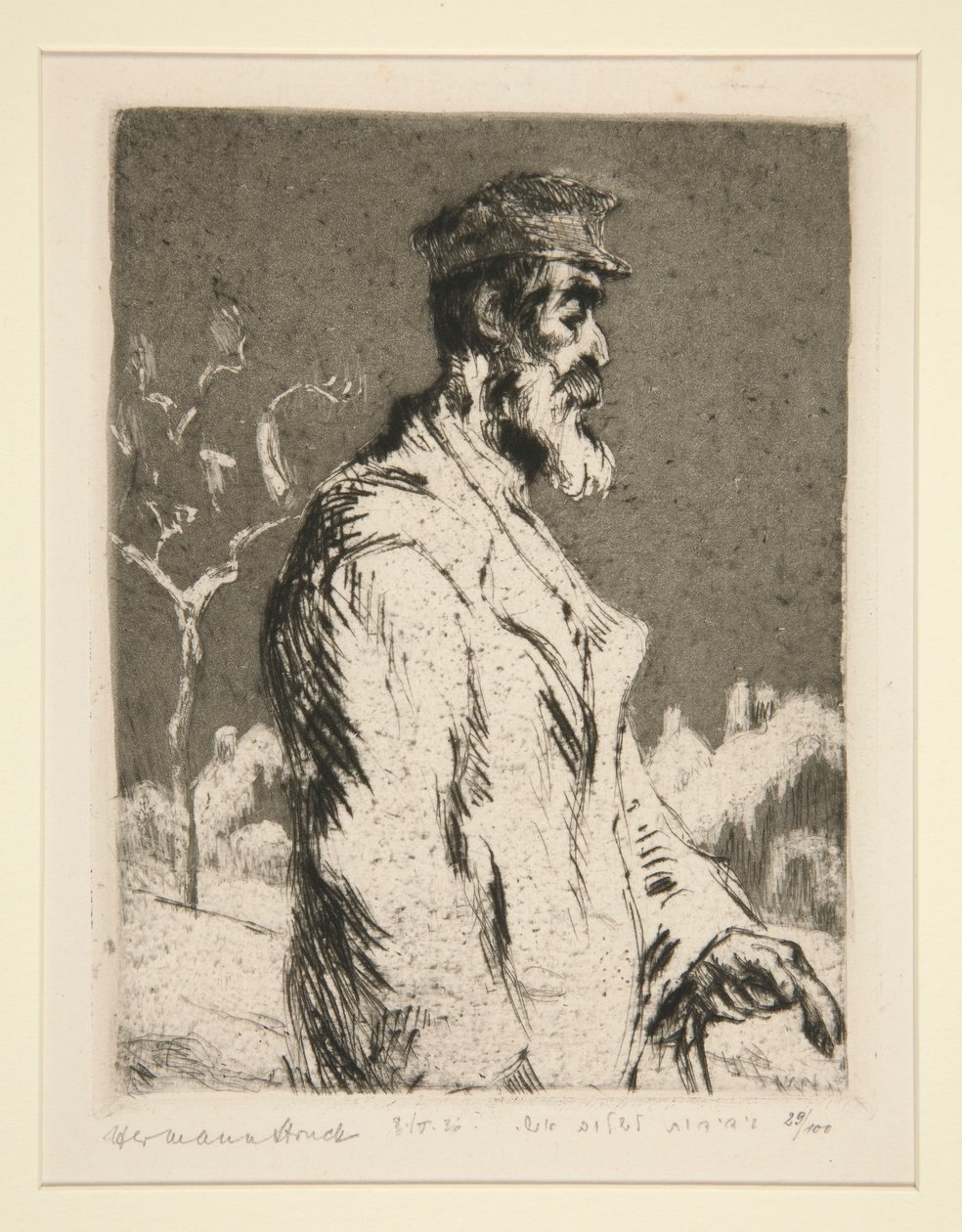 Férfi figura, félhosszú alkotó: Hermann Struck