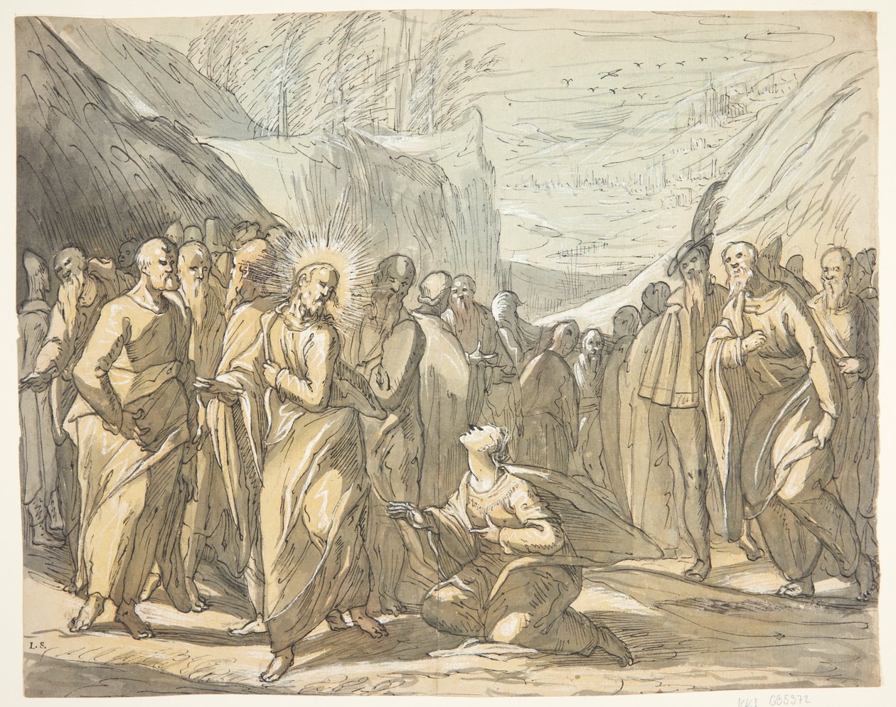 Krisztus és a kánaáni asszony. alkotó: Hermann Weyer
