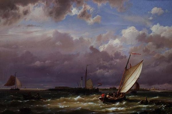 Enkhuizen mellett, a Zuider Zee-n alkotó: Hermanus Koekkoek